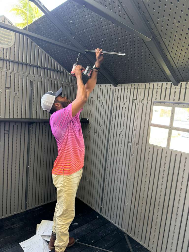 Outdoor shed assembly project